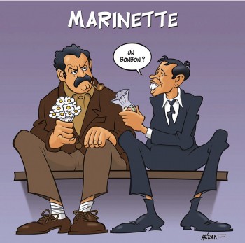 BRASSENS AUSSI Il existe tant et tant de livres sur Brassens, nombre d'entre eux brillants, qu'on ne savait pas que d'autres formes existaient pour encore parler du chanteur à la pipe qui disait mieux savoit fumer que chanter. Le talent mutualisé de Jean-Paul Sermonte (spécialiste depuis toujours de Georges Brassens et fondateur de l'association Les amis de Georges) et d'Héran nous offre d'autres pistes encore. Chaque chanson évoquée est l'occasion de précieux rappels et de nouveaux enseignements, chaque texte est encyclopédie à elle toute seule. Le genre de cadeau que, charité bien ordonnée, on se fait d'abord à soi-même. A ses amis ensuite. Sermonte / Héran, Brassens à la plume et au pinceau, Ed. Didier Carpentier, 2013.
