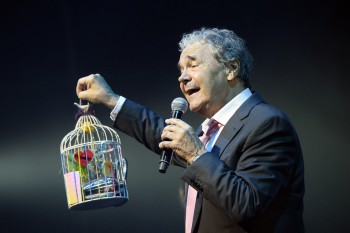 Pierre Perret ce mercredi 9 juillet 2014 à l'Olympia (photo non créditée préelévée sur le site d'RTL)