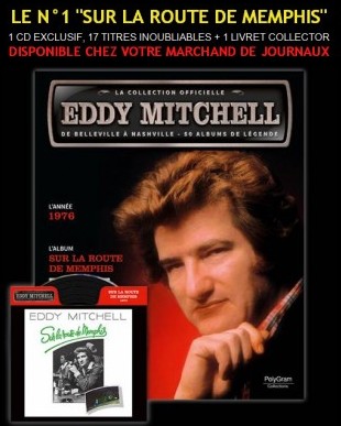 TOUT EDDY EN UNE « COLLECTION OFFICIELLE » Pour faire l'objet d'une telle collection, il faut en avoir fait : des disques, des concerts, des années et des années de carrière et de succès. Voici donc qu'à son tour Monsieur Eddy possède son intégrale qui se vend deux fois par mois chez les marchands de journaux. Une collection regroupant cinquante albums, faite de tous ses grands succès mais mais aussi des meilleurs extraits de concerts, de titres rares, des duos, des versions alternatives et des instrumentaux, ainsi que des interprétations en anglais, en espagnol, en italien : en tout pas moins de 850 titres dans cette audacieuse rétrospective composée d'autant de livrets de chacun 28 pages qui, additionnés, feront importante biographie. Le premier fascicule est sorti dans les dernières heures de 2015 avec en vedette l’album « Sur la Route de Memphis » (1976) contenant 17 titres (comme la chanson-titre ainsi que « La fille du môtel ») et six bonus. Avec plus d’un demi-siècle de carrière, Eddy Mitchell a su traverser les époques et se réinventer sans cesse avec des titres inoubliables. Le rockeur devenu crooner est à la tête d'une ouvre, une vraie : c'est ce qu'entend démontrer cette très belle collection. https://www.collectioneddymitchell.com/