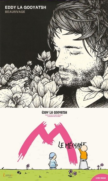 M LE MÉCHANT
« Dans une ville nommée Camélia, un mystérieux méchant coupe et arrache les fleurs du parc. Les jardiniers peinent à mettre la main sur ce vilain personnage. Les enfants, lassés de se voir accusés et refuser l'accès aux jardins du parc décident alors de prendre les choses en main... » A l'origine un texte de Fanny Marconnet, un synopsis presque, largement de quoi laisser la place à La Gooyatsh de s'exprimer à son tour, d'y apporter plus de chair, de nourrir l'enquète et la matière de dix chansons fidèles à la trame d'origine : « Dans Camélia, on a mal au cœur / Une ombre dehors faire du mal aux fleurs / A Camélia, de temps en temps on pleure / Le vilain M rode dans le secteur. » Le suspense est à son comble dans la ville : qui est l'étêteur des fleurs ? « C'est un bandit, un vilain / Un dangereux voyou / C'est un loubard, un gredin / Peut-être même un punk ! » On ne va pas ici vous révéler le nom du coupable, spoiler comme disent les plus jeunes. Juste dire que ce livre-disque, format à l'italienne, est un délice, délicatement illustré par Pol Banon. Paradoxalemnt, bien que l'histoire ne soit pas de lui, c'est du pur Gooytsh, paroles et musique, qui ne peut déparer le reste de sa discographie. A partir, disons, de 5 ou 6 ans jusqu'à... sans limite. Le fait que l'histoire soit dite et chantée par Eddy La Gooyatsh ne vous dispense pas d'accompagner votre enfants dans les pages du livre...
M le méchant, Lamao éditions 2015, 15,80 €. M le méchant est aussi un spectacle pour enfants.