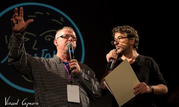 Michel Kemper (NosEnchanteurs) et Yvan Cujious (Sud-Radio)