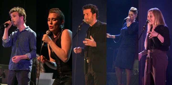 Renan Luce, Barbara Weldens, Alexis HK; Sarah Olivier, Eskelina (photos Nicolas Blanchard)