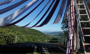 La scène de La Chansonnade, à Pourchères (photo Viviane Boris)