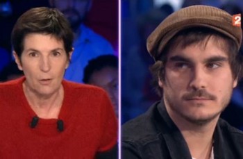 Christine Angot vs Gauvain Sers (copie d'écran)