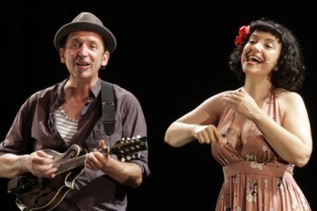 Thierry Chazelle et Lili Cros (photos d'archives Anne-Marie Panigada Barjac 2019)
