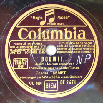 TRENET Charles 1938 Boum Rte enchantée