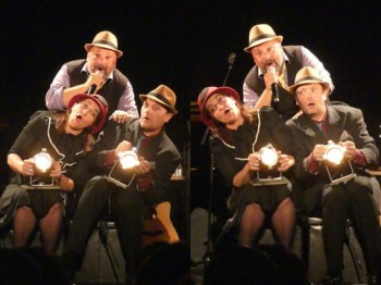 "La vie à 3, c'est délicat" à Barjac m'en chante (photos Anne-Marie Panigada)