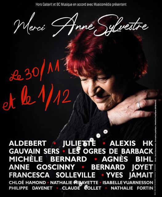 Merci Anne Sylvestre Affiche BC Musique Photo David Desreumaux