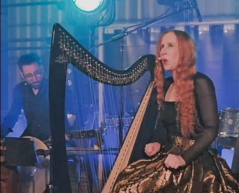 Cécile Corbel au Chambon-Feugerolles (capture d'écran)